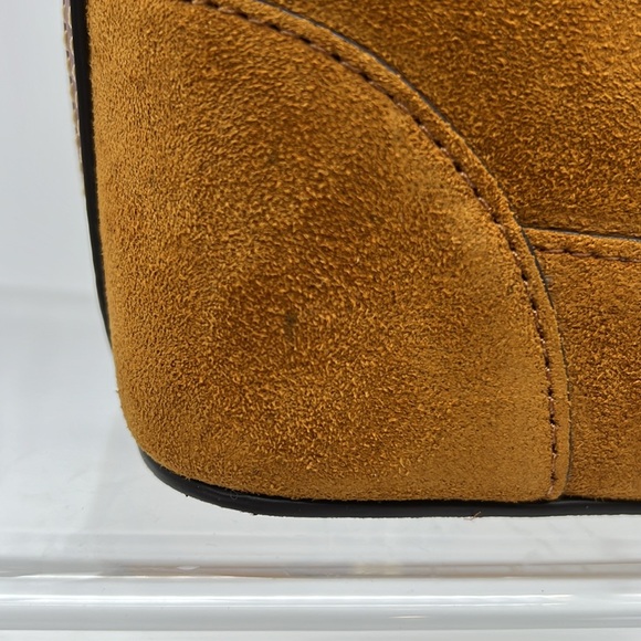 Dooney & Bourke Suede Mini Domed Crossbody Honey - Picture 13 of 13